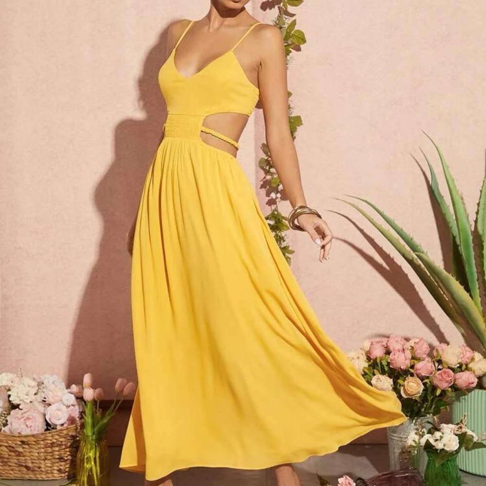 Shein yellow dress